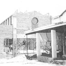 The new hall under construction